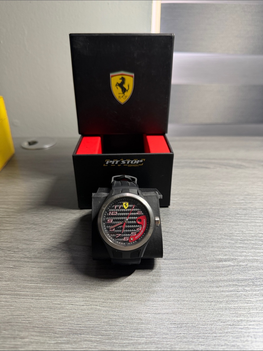 Ferrari Black and Red Men's Racing Watch